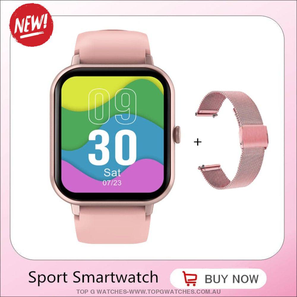 Beautiful Fashion Sports Ivanony Smart 1.83 LED Display Bluetooth Answer Call Voice A.I Assistant Fitness Smart Watch - Top G Watches