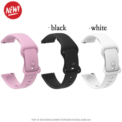 Smartwatch Universal Replacement Quick-Release Spare Strap - Silicone Watchband 20/22mm - Top G Watches