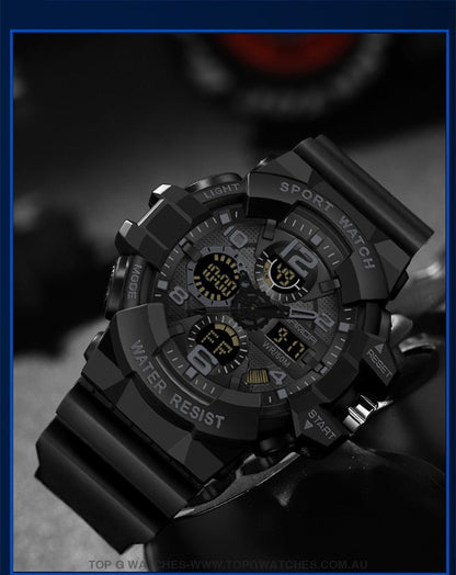Sanda G-Style Shock Sports Military Waterproof Electronic Wristwatch Mens Watches