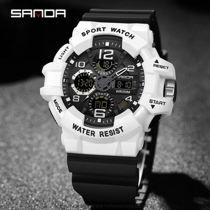 Sanda G-Style Shock Sports Military Waterproof Electronic Wristwatch Mens Watches