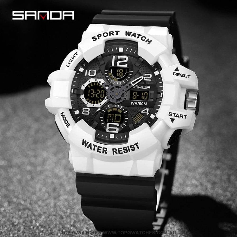 Sports Sanda G-Style Shock Military Waterproof Electronic Wristwatch - Top G Watches