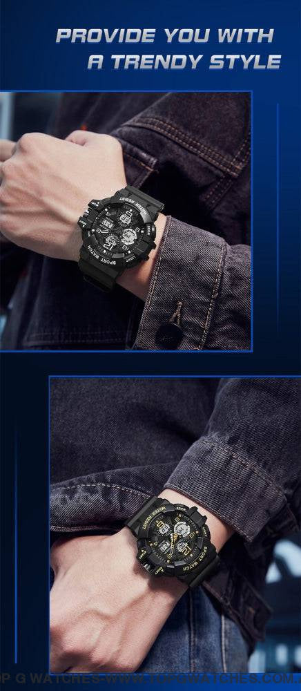 Sports Sanda G-Style Shock Military Waterproof Electronic Wristwatch - Top G Watches