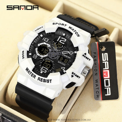 Sanda G-Style Shock Sports Military Waterproof Electronic Wristwatch Mens Watches