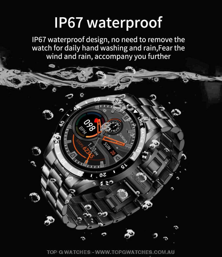 Steel-belt Lige Smart Touch Screen Bluetooth Waterproof Sport Fitness Companion Watch - Top G Watches