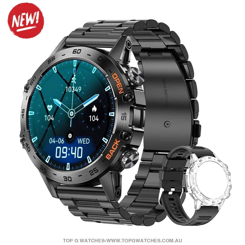 Smart Steel Bluetooth Health Sports Fitness Waterproof Melanda Smartwatch - Top G Watches