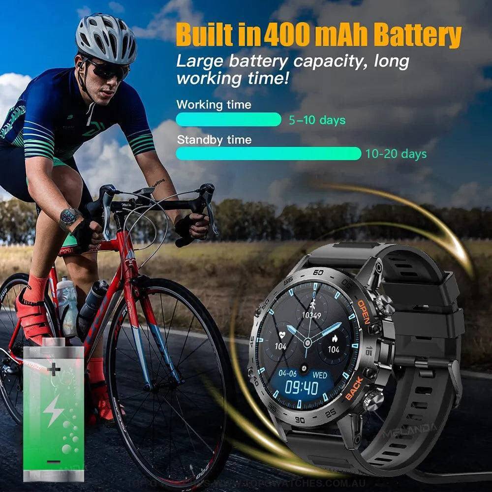 Smart Steel Bluetooth Health Sports Fitness Waterproof Melanda Smartwatch - Top G Watches