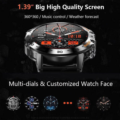 Smart Steel Bluetooth Health Sports Fitness Waterproof Melanda Smartwatch - Top G Watches