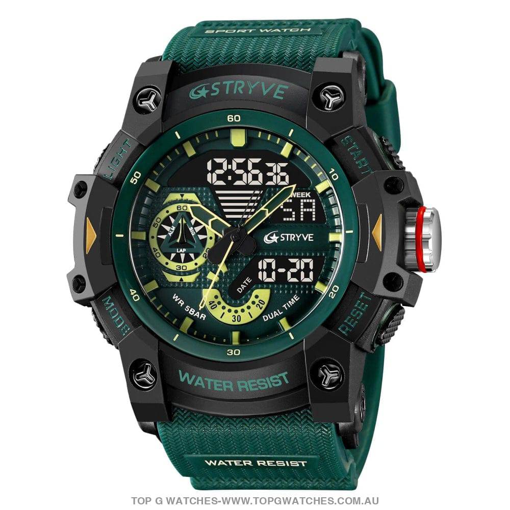 New Sports Model Luxury Stryve Digital-Analog Dual Waterproof Sports Watch - Top G Watches