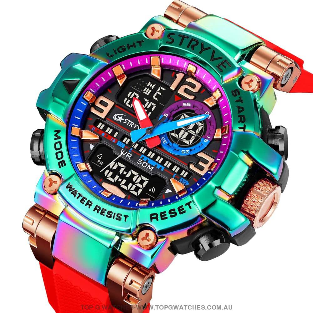 New Sports Model Luxury Stryve Digital-Analog Dual Waterproof Sports Watch - Top G Watches