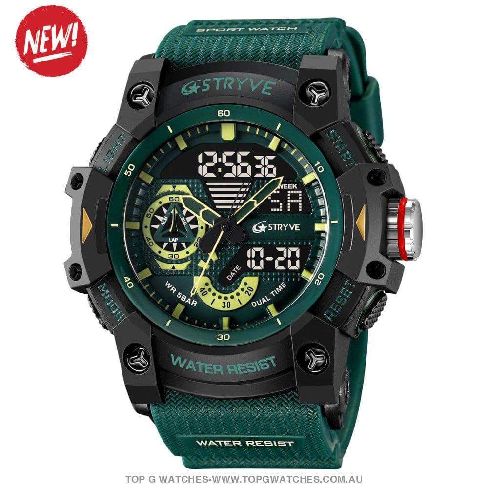 New Sports Model Luxury Stryve Digital-Analog Dual Waterproof Sports Watch - Top G Watches