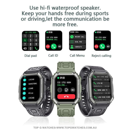 Stylish Sports Business Bluetooth Dial Calls Waterproof Fitness Heart Smart Watch - Top G Watches