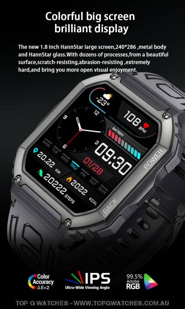 Stylish Sports Business Bluetooth Dial Calls Waterproof Fitness Heart Smart Watch - Top G Watches