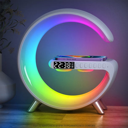 Top G Sun Rise Simulation Alarm Clock Sleep Assist Night Light LED Wireless Charger Bluetooth Speaker Hands Free Call APP - Top G Watches