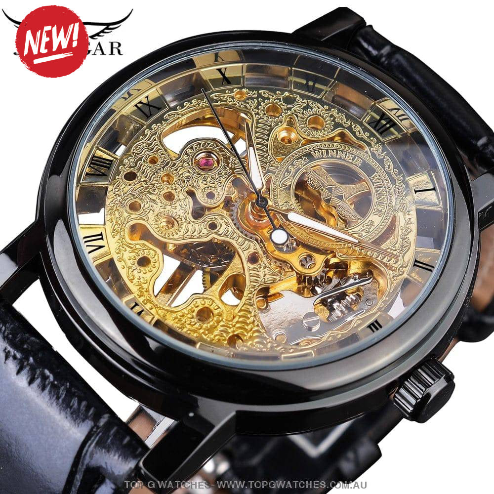 T-Winner Transparent Casual Business Automatic Mechanical Self-Wind Wristwatch - Top G Watches