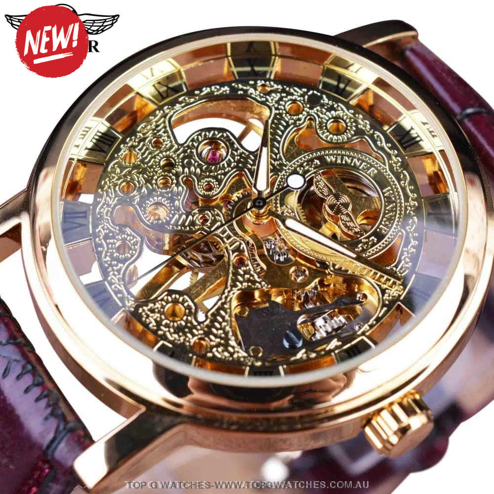 T-Winner Transparent Casual Business Automatic Mechanical Self-Wind Wristwatch - Top G Watches