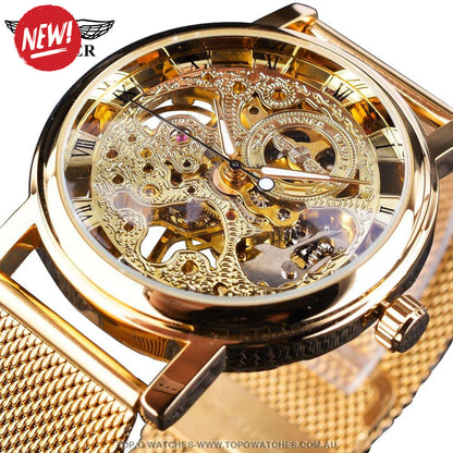 T-Winner Transparent Casual Business Automatic Mechanical Self-Wind Wristwatch - Top G Watches