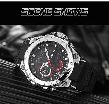 Top Unique Sport SMAEL 50M Waterproof Alarm Dual Digital Quarts 8060 Sport Watch - Top G Watches