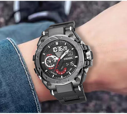 Top Unique Sport SMAEL 50M Waterproof Alarm Dual Digital Quarts 8060 Sport Watch - Top G Watches