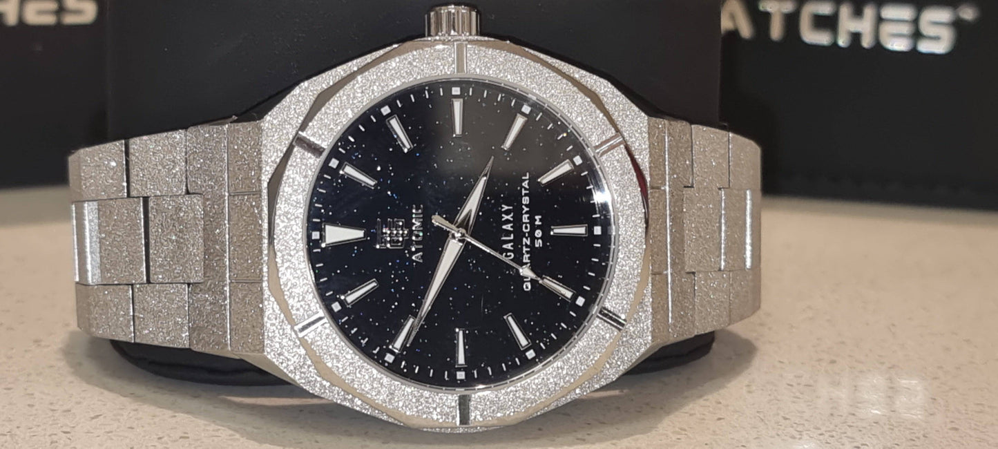 Atomic Galaxy Frosted Steel Luxury Watch ™ (Australian Owned) - Top G Watches