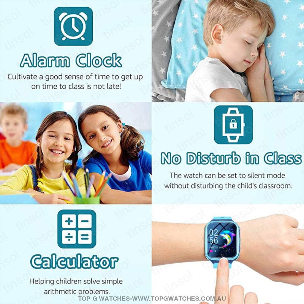 Safeguard Kids Pro Video Call Phone GPS Monitor Child Sports Digital Tracker Smartwatch - Top G Watches