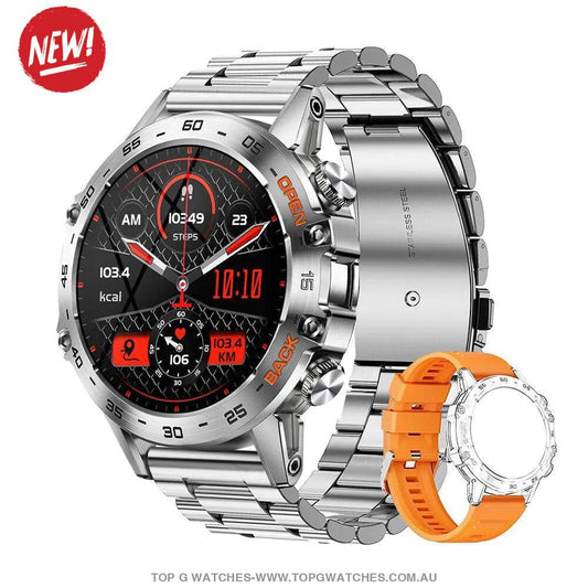 Smart Steel Bluetooth Health Sports Fitness Waterproof Melanda Smartwatch - Top G Watches