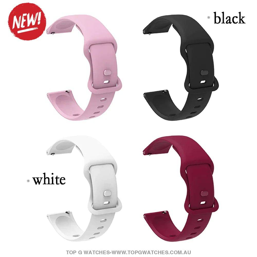 Smartwatch Universal Replacement Quick-Release Spare Strap - Silicone Watchband 20/22mm - Top G Watches