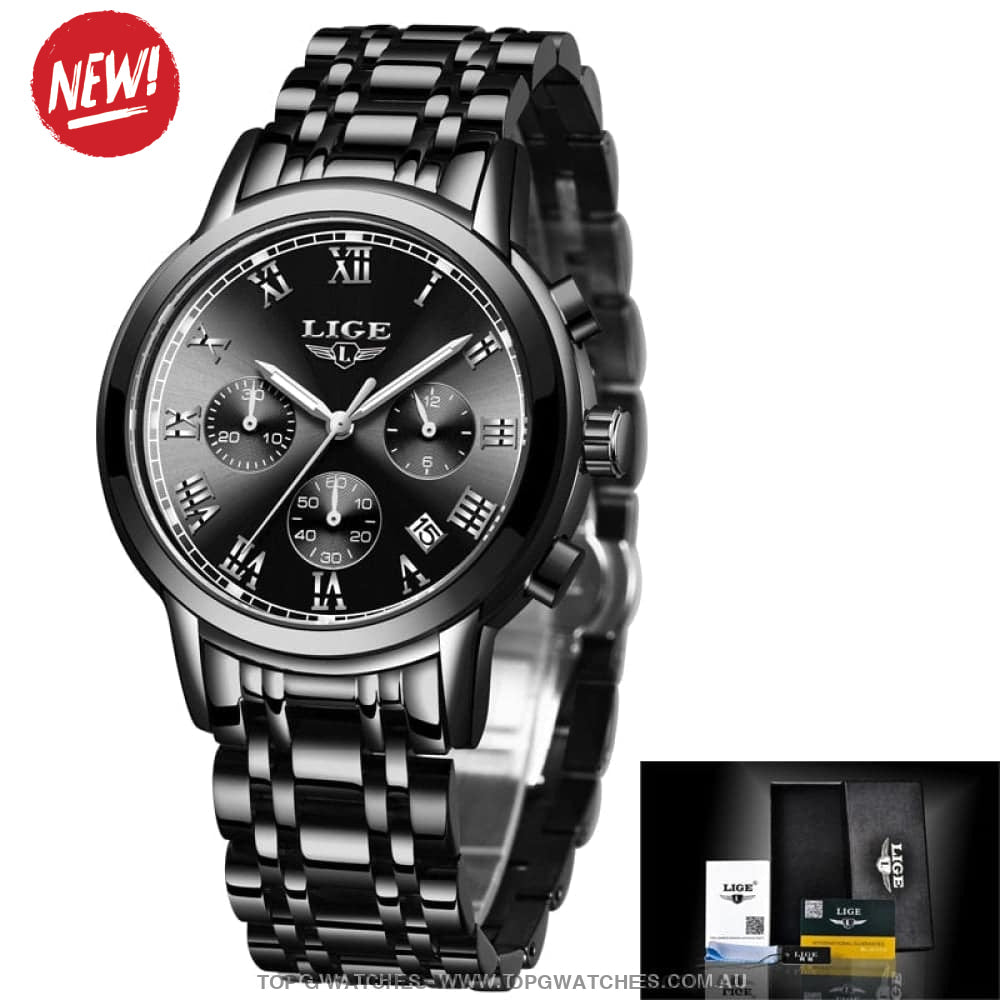 Top Luxury Lige Fashion Chronograph Quartz Ladies' Wristwatch - Top G Watches