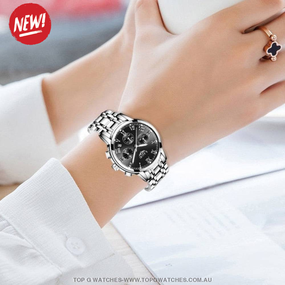 Top Luxury Lige Fashion Chronograph Quartz Ladies' Wristwatch - Top G Watches