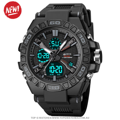 New Sports Luxury Stryve Digital-Analog Dual Waterproof Sports Watch - Top G Watches