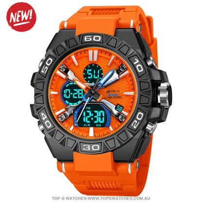 New Sports Luxury Stryve Digital-Analog Dual Waterproof Sports Watch - Top G Watches