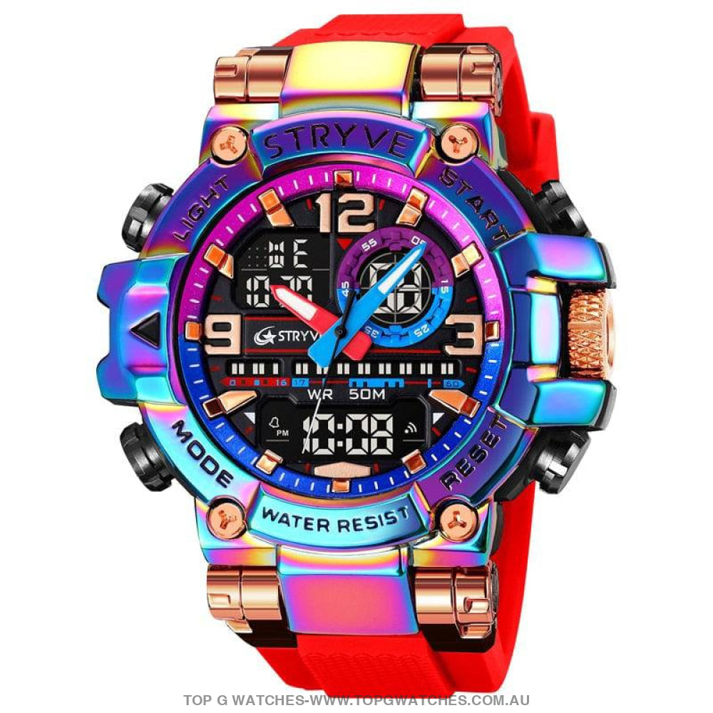 Top Sports Luxury Stryve Digital-Analog Dual Waterproof Sports Watch - Top G Watches