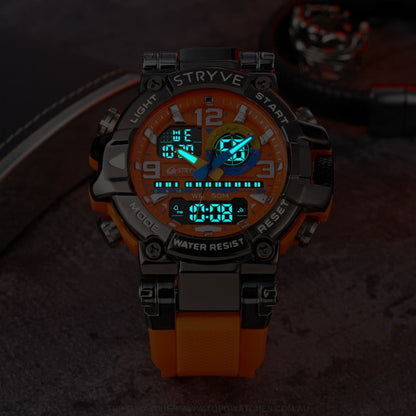 New Sports Luxury Stryve Digital-Analog Dual Waterproof Sports Watch - Top G Watches