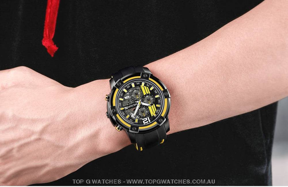 Trending Sports Touring Megir' Quartz Chronograph Sports 30M Waterproof Luminous 2097 Wristwatch - Top G Watches