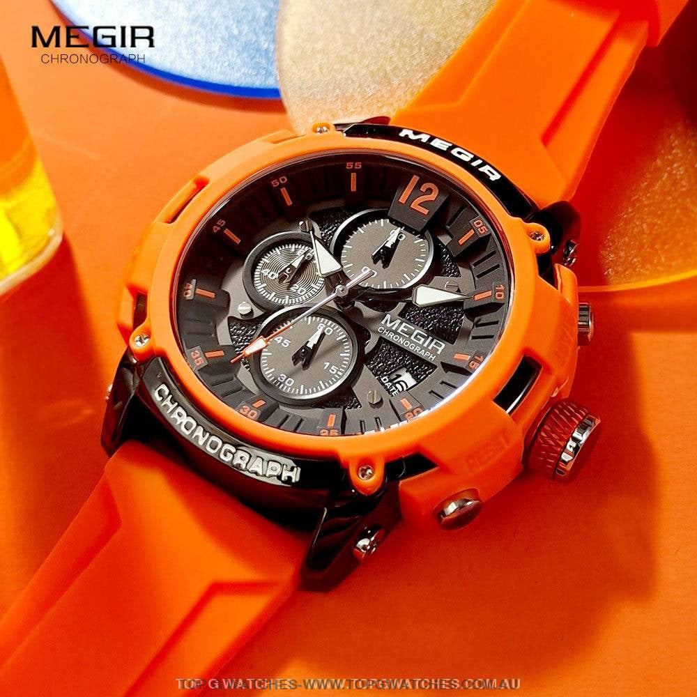 Trendy Megir' Street Sports 3ATM Waterproof Luminous Chronograph Quartz Wristwatch - Top G Watches