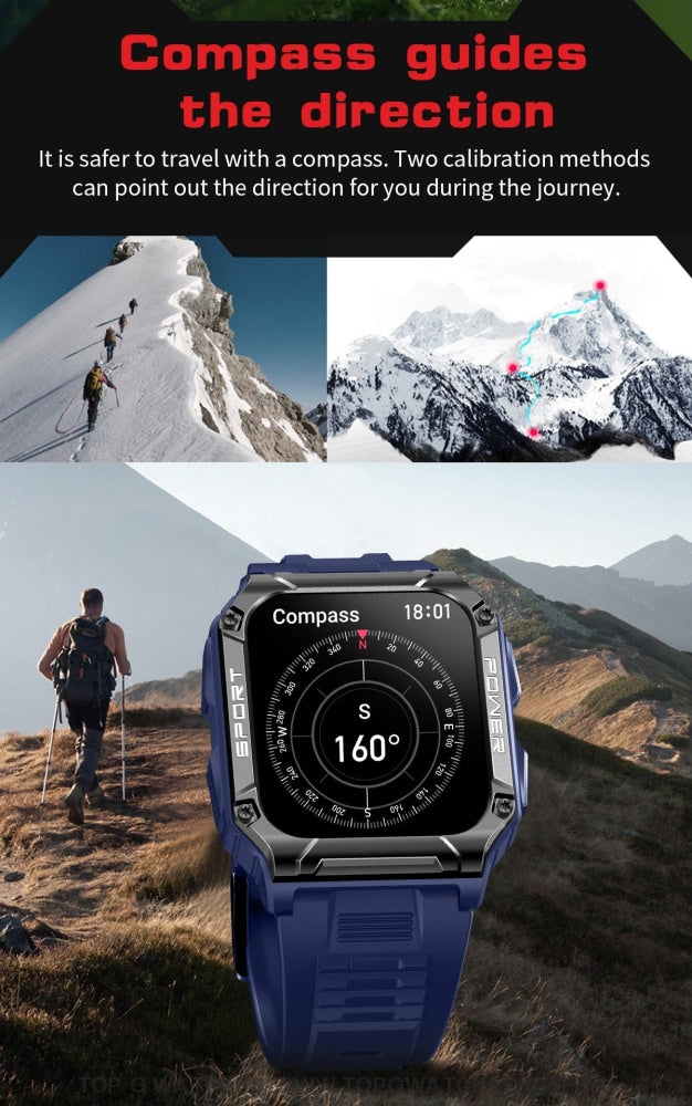 Ultimate Lige Apocalyptic Pro Compass Bluetooth Fitness Health Smart Watch Watches