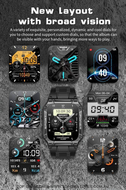 Ultimate LIGE Apocalyptic Pro Compass Bluetooth Fitness Health Smart Watch - Top G Watches