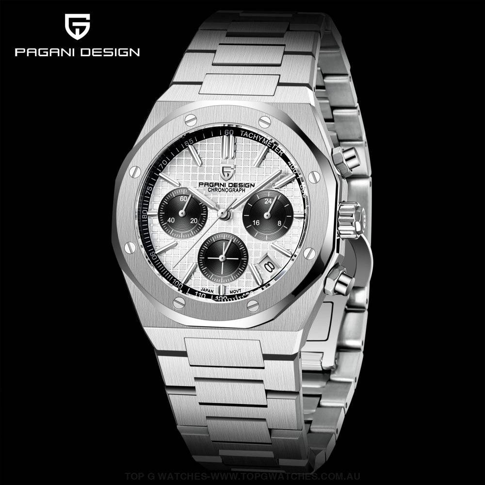 Luxury PAGANI-Design Sapphire Seiko VK63 Chronograph 200m Business Sports Watch - Top G Watches