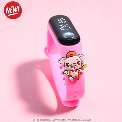 Waterproof Smart Touch Screen Digital Led Cartoon Sports Kid's Watch - Top G Watches