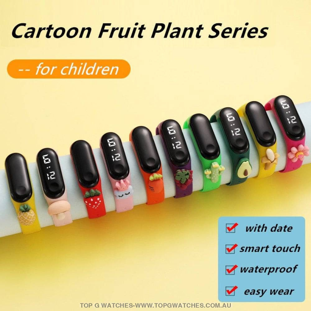 Waterproof Smart Touch Screen Digital Led Cartoon Sports Kid's Watch - Top G Watches