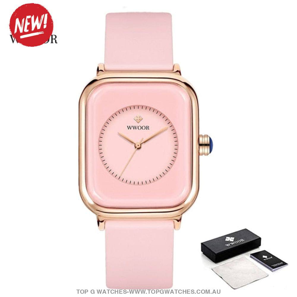 Fashion Luxury Wwoor Brand Women's Fashion Square Quartz Wristwatch - Top G Watches